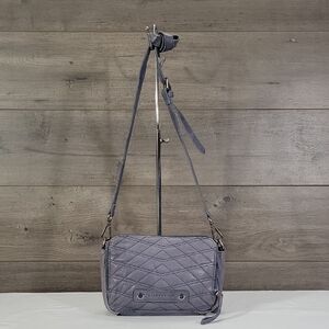 Liebeskind Berlin Light Blue Quilted Leather Crossbody Bag in Dusty Blue